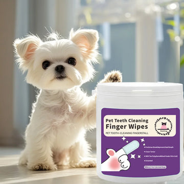 Dental cleaning wipes for pets - Designed for pets that hate brushes (take more, pay less)
