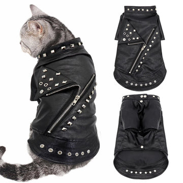 Leather Cat and Dog Jacket